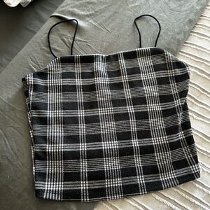 Black and White Plaid tank